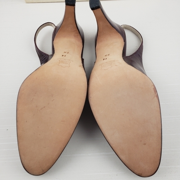 GIVENCHY Chaussures Slingback Heels Brown EUC VTG - Picture 10 of 16